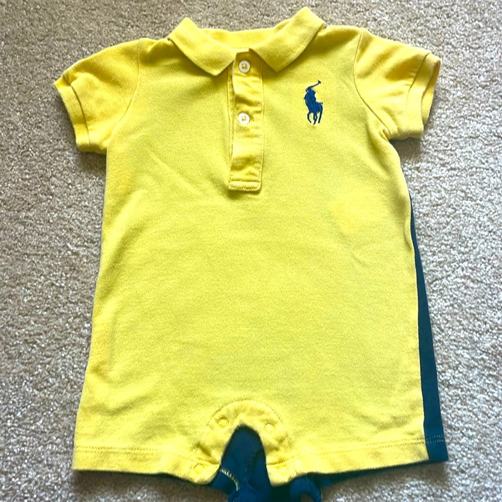 Ralph Lauren Blue/Yellow One Piece Romper
